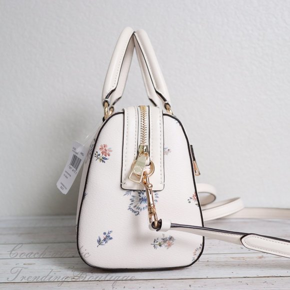 NWT Coach Dandelion Floral Print Rowan Satchel - Picture 7 of 13